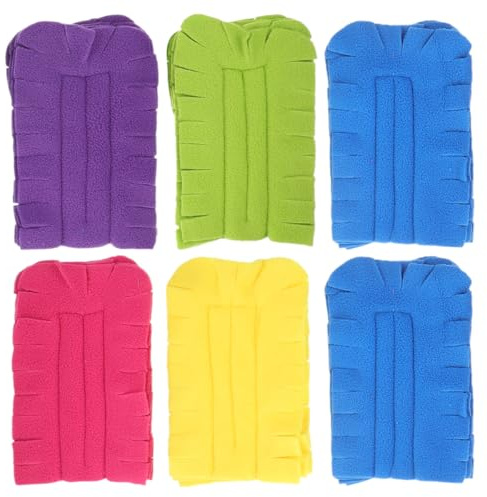 TOPPERFUN 6 Recambios de Plumero Esponjoso de Vellón Lavable para Limpieza del Hogar, Cabezal de Eliminación de Polvo Reutilizable, Multiuso para Escritorios, Muebles y Ventiladores