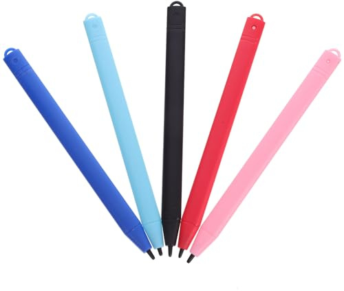 PRETYZOOM Stylo Précis Design Compact Embout en Caoutchouc Électroconducteur Stylets pour Tablette Graphique Lot de 5 en Abs pour Écriture et Dessin sur Écran LCD