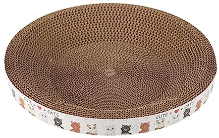 Fzaqwen Katzenkratzbrett Kratzpad Kratzmöbel Kratzschale Katzenbett aus Robustem Wellpappe für Krallenpflege Und Möbel Schutz für Katzen Geschenk Wohnung, m