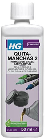 HG Limpiador Manchas de nr. 2 para Rotuladores, Betún y Grasa en Ropa y Textil, 50 ml