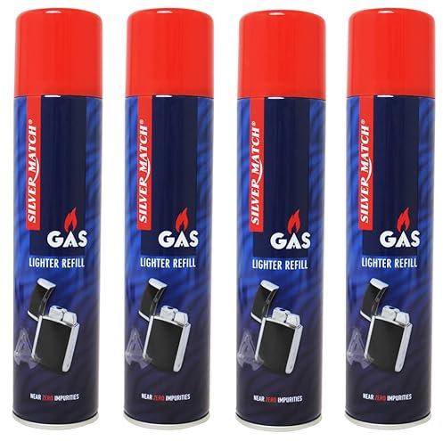 Vani 4X Universal -Near Zero impurities- Feuerzeuggas Nachfüllgas Feuerzeug + 1 Feuerzeug allaroundprofi24 (4X)