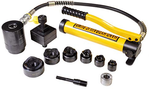 Pro-Lift-Werkzeuge Lochstanze Set hydraulisch, externe Pumpe, Max. Druckkraft: 15 t, Lochform 22,5 mm – 61,5 mm Blechlocher