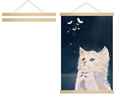 Radezon A1 Posterleiste Posterschiene Poster, Magnet Magnetische Holz Poster Aufhänger Halter Rahmen Leisten Bild Bilder Bilderleiste Bilderrahmen 61x90 61x91.5 61x40(61cm, natur)