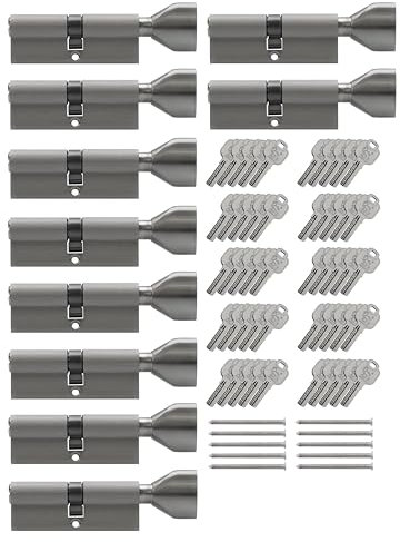 10x Knaufzylinder KSN 90 mm 45/45 gleichschließend inkl. 50 Schlüssel