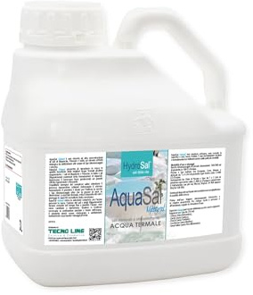 HYDROSAL Aqua TERMALE 3 Litri con Magnesio, Potassio e Iodio per Piscina e Idromassaggio (Jacuzzi,Dimhora,Index,Bestway, ECC.) Aqua Sal Natural -Spedizione IMMEDIATA | per Piscina e Spa Idromassaggio di Qualsiasi Marca e modello rigida o gonfiabile