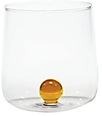 Zafferano Bilia Bicchieri Giallo 44 cl Set 6 Pz in Vetro Borosilicato Fatto a Mano