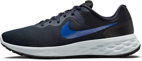 Nike Revolution 6 Straßenlaufschuh für Herren, Dark Obsidian/Hyper Royal-Black-Grey Fog, DC3728-400, 45 EU (11 US)