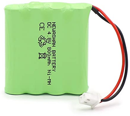 NEWASHAN Batterie Compatible avec Divers Tens Eco 2 XTR2 Urostim2 EMP2 Pro EMP4 Eco+ 800mAh 4,8V Rechargeable Ni-MH AAA Accu Piles avec Connecteur (Lot de 1)