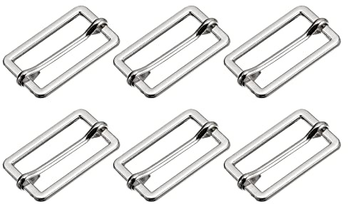 sourcing map Schiebeschnallen Metall-Rechteck-Einsteller Triglides