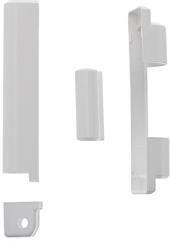 Siegenia Aubi Abdeckkappen Set weiß PVC-Scharnierabdeckungen für Kunststofffenster 4x Abdeckkappe inkl. Tonitec 13ml Pflegespray