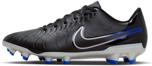Nike Legend 10 Club FG/MG, Soccer Shoe Hombre, Black Chrome Hyper Royal, 42 EU