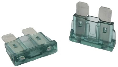 SeKi 5 pezzi. fusibile a spina piatta standard ATO 1A nero; Fusibile per auto Fusibile a lama da 19 mm 32 V/CC per barca, roulotte