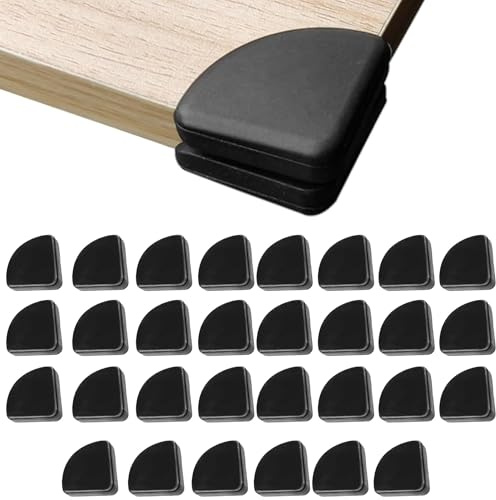 30 Pezzi Paraspigoli Bambini Nero, Protezione Angolare In Silicone Nero, Protezione Angolare Mobili Da 3 Cm, 30 Paraspigoli Sicurezza Per Bambini, Per Protezione Dagli Urti Angoli Tavoli Mobili.