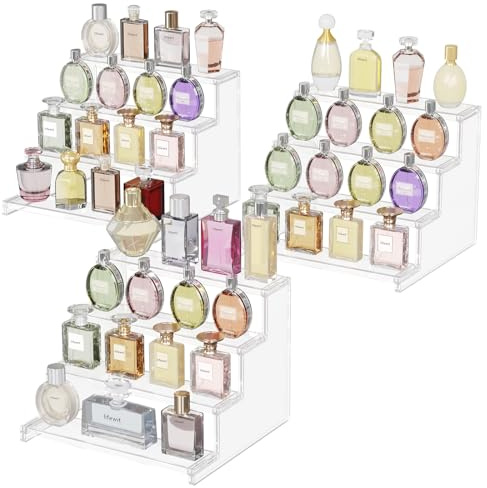 Lifewit 4 nivåer transparent cupcake-stativ, cupcake-stativ, dessertfigurer, statyer, festställning, födelsedag, bröllopsfestdekoration, 3-pack, 30 cm