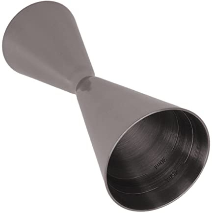 Cocktail Double Jigger Rostfritt Stål Effektiv Vinmätkopp Bartending Tool (Svart plätering)