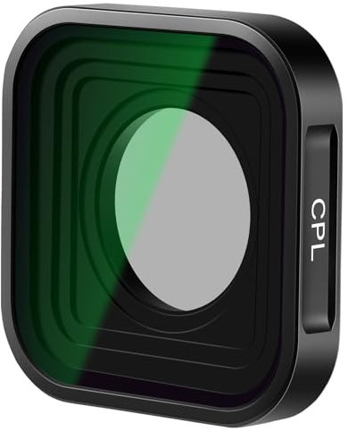 NEEWER Filtre CPL Compatible avec GoPro Hero 13 12 11 10 9, Filtre Polarisant Accessoire Action Cam Améliore Couleur Clarté de Couleur Prêt à l'emploi Réduit éblouissement Pas de Vignettage,FL-77