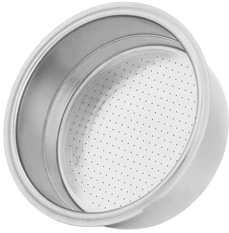 Haosie Filtro de Café Acero Inoxidable 51mm x 24mm, Doble Porción | Doble Capa, Cesta de Filtro Presurizada, Para Máquinas de Café