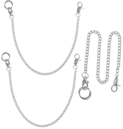 3-teiliges Set Robuste Taschenuhrkette Aus Metall Jeanskette Für Herren Uhrenzubehör Aus Edelstahl