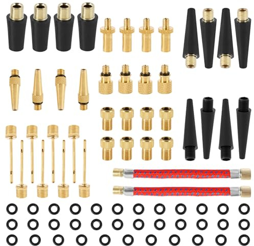 ZJRDYYK 42PCS Bike Valve Adapter Kit, Bike Tire Valve Adapter, Bike Tire Pump Presta Valve Adapter, Bike Tire Pump Adapter for Presta Valve Stems