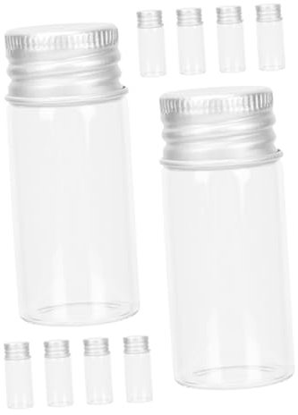 VINTORKY 24 Stück Mini-glasflaschen Mit Schraubverschluss Kleine Probenfläschchen Auslaufsichere Glasbehälter Für Flüssigkeiten Und Granulate Klarglasflaschen Zum Wiederverwenden