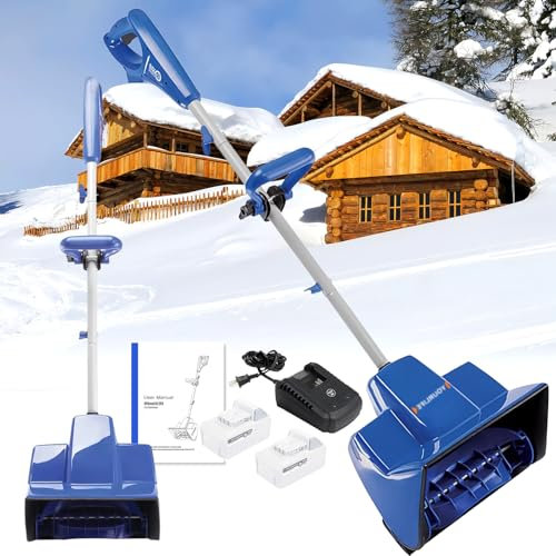 Cordless Snow Brush and Blower, Electric Snow Shovel Kit with Battery and Charger, for Easy Patio Deck and Driveway Clearing