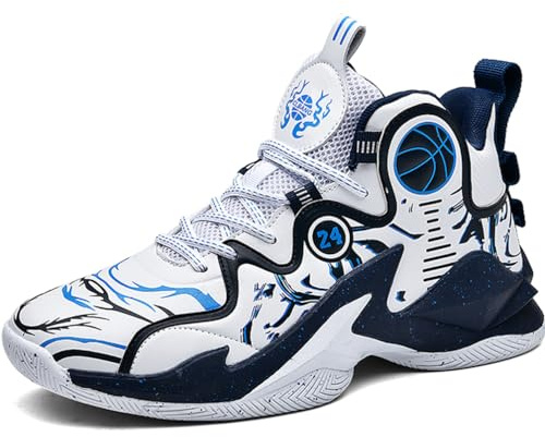 Kmrlofiy Basketsko för män, mode, halkfria, sneakers, unisex, sportskor i gummi, lätt yttersula som andas, sport, ungdomssneaker, Sneaker 28, 36 EU