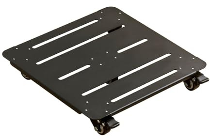 Support à roulettes pour plantes - Chariot de fleurs mobile pour intérieur/extérieur - Noir - 35 x 35 cm - Chariot de fleurs polyvalent pour une mobilité facile des plantes