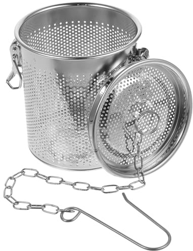 NUOBESTY Passoire à Boule à Thé en Acier Inoxydable 10 CM Filtre à Épices Réutilisable pour Soupe et Ragoût Panier Séparateur D’Assaisonnements Résistant Accessoire la Cuisine pour