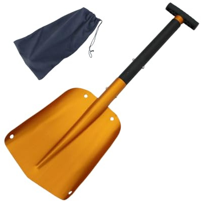 Pala da neve compatta invernale con custodia Caratteristiche antiscivolo Manico ergonomico e costruzione leggera di durata Pala da neve in alluminio leggero
