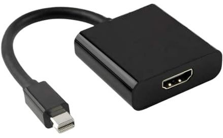 Cable convertidor Compatible con Mini DP a HDMI DisplayPort Macho a Adaptador for Mac Macbook Pro Air(Black)