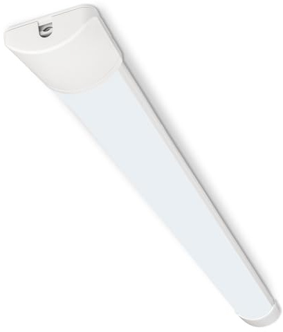 BRILONER - LED Leiste mit tageslichtweißem Licht, erweiterbar, Unterbauleuchte, Unterbauleuchte Küche LED, Werkstattlampe, Schrankbeleuchtung, Arbeitsleuchte, 121,5 x 7 x 2,5 cm, Weiß