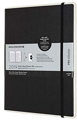 Moleskine Smart Agenda Pro 2019 Notebook XL – Nero