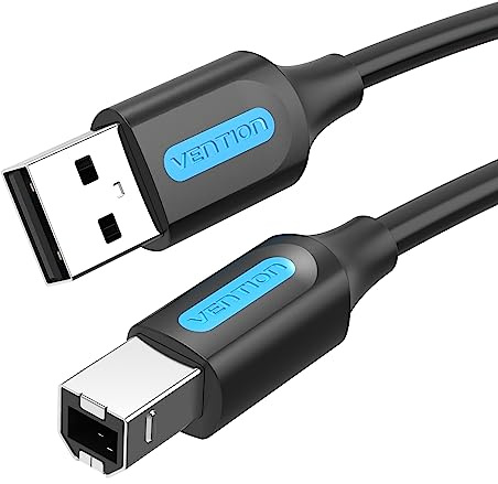 VENTION Druckerkabel USB 1,5m USB A auf USB B Kabel Kompatibel für Drucker, Scanner, HP, Dell, Canon, Lexmark, Xerox usw.