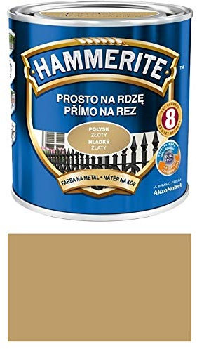 Hammerite Metallschutz-lack Lack Rostschutz 0,7 l Glänzend (Glänzend Gold)