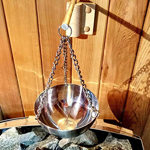 Naroote Sauna Accessories, Sauna Kits, Sauna Bowl Cup Stainless Steel Aromatherapy Oil Cup Sauna & SPA Essential Oil Holder Sauna Room Accessories, 120 Ml