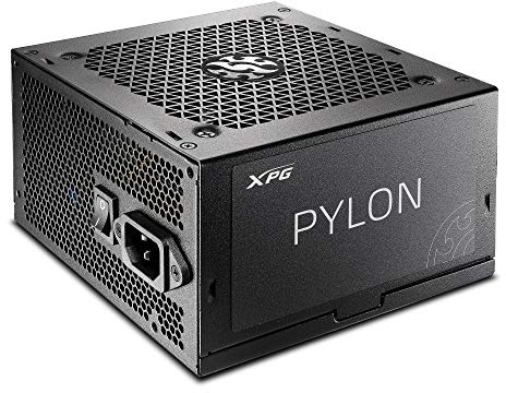 XPG Pylon 80 Plus Bronze ATX-Netzteil (leiser 120 mm FDB-Lüfter, japanischer Hauptkondensator, industrielle Schutzschaltungen, 550 Watt, EU, Schwarz)