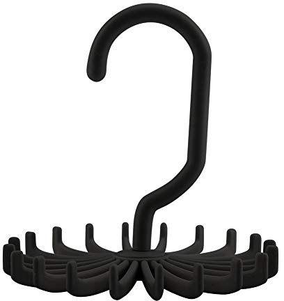 Porte-Cravates, Cintre à Cravate Rotatif à 360 ° avec Cintre de Ceinture à 20 Crochets Organisateur de Cravates réglable pour Hommes(Noir)