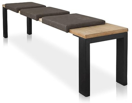 Lycce Bankauflage Klemmkissen 1 Leiste, Sitzkissen Wildlederoptik Taupe, Banktiefe ab 35 cm