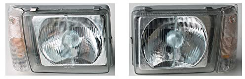 Generico Fari anteriori Panda 4x4 Fanali Coppia Luci fari fanale luce anteriore Regolazione Elettrica Fanalino Bianco 34400/1-34410/1