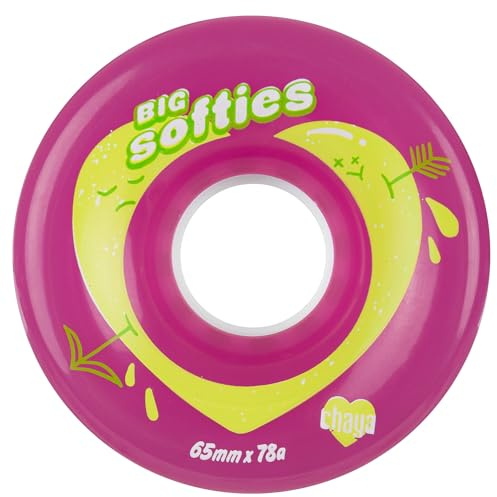 Chaya Roller Skate Rolle Big Softie´s Clear Pink, 65mm*37mm / 78A, Outdoor Elite Performance, 4er-Pack