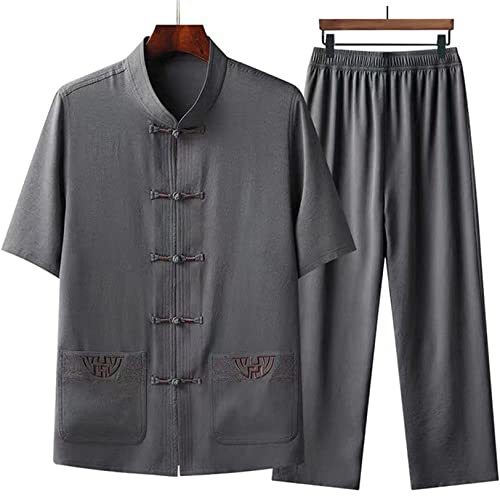 WoCOyo Tenue de Tai Chi pour Femmes Loisirs Respirant Lin Taille Elastique Uniforme d'arts Martiaux Kung Fu Chinois Vêtements Vêtements de Wing Chun,003,42