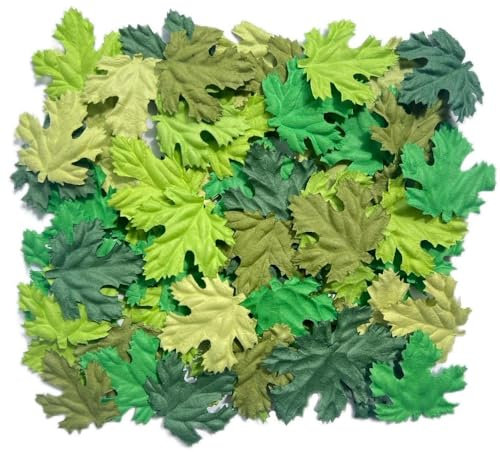 Maulbeerpapier, Ahornblätter, 50 x 45 mm, Maulbeerpapier, Blätter, Scrapbooking, Hochzeit, Bastelbedarf, Karten, künstliche Blätter, Grünton, 100 Stück