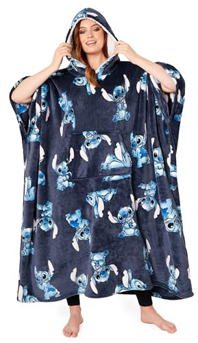 Disney Stitch Batamanta Mujer - Sudadera Manta con Capucha, Sudadera Sherpa - Regalos Mujer Navidad