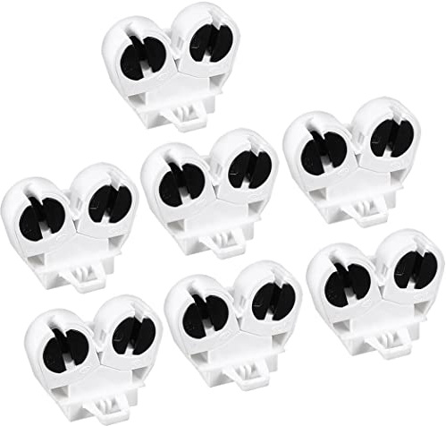 XYWHPGV 7Pcs T5 Leuchtstofflampe Halter G5 Sockel Dual Head Tombstone Lampenfassung AC 500V 2A für LED Leuchtstoffröhre(84fcb 39da4 fcddb 4fc81 11b48 391fb