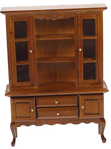 STOBOK Miniatur Holzschrank Dekoratives Puppenhaus Möbelstück Maßstab Aus Hochwertigem Holz Haus Deko Detailreich Und Praktisch Langlebig Und Sicher