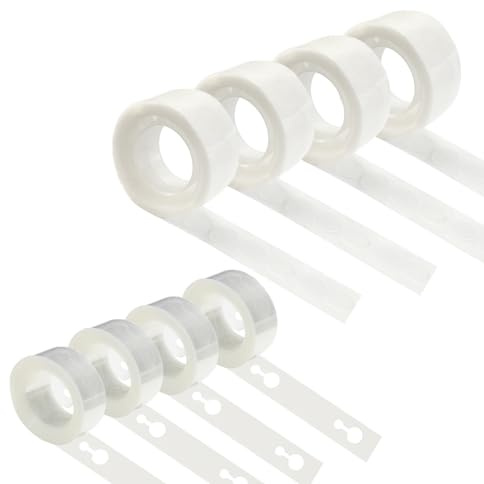 HANWER Balloon Arch Kit, 4 Rolls Balloon Tape and 4 Rolls Glue Points Dots for Decorating Garland, Balloon Arch Strip for Party Wedding Birthday Decorations