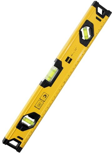 Teronbeta Aluminium Alloy Spirit Level 400 mm/16 Inch Shock Proof Torpedo Level with Magnetic Base and 3 Bubble 45°,90°,180° - Yellow/Black