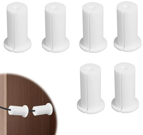 Wilsonzin Wanddurchführung für Ethernet-Kabel, Wandloch Wanddurchführung Kabel kabeldurchführung Wand Wanddrahtdurchführung durch Wandlochabdeckung für 2,5 cm Wandloch (weiß, 6 Stück)