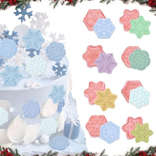 Cortadores de Galletas 3d Navidad, Dwafill Cortador Galletas Navideñas, Cortadores Galletas Niños, Haciendo Galletas Navideñas con Mi Hija (X)