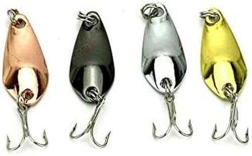 8 pezzi di esche da pesca con cucchiaino rotante in metallo, esche da pesca oscillanti per spigole, attrezzi da pesca, 3,5 cm/1,38''/3,7 g